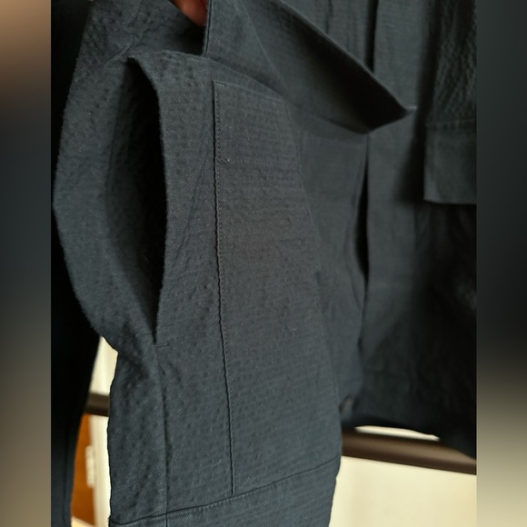 COS Seersucker Blouson Jacket Small Navy - Picture 4 of 6